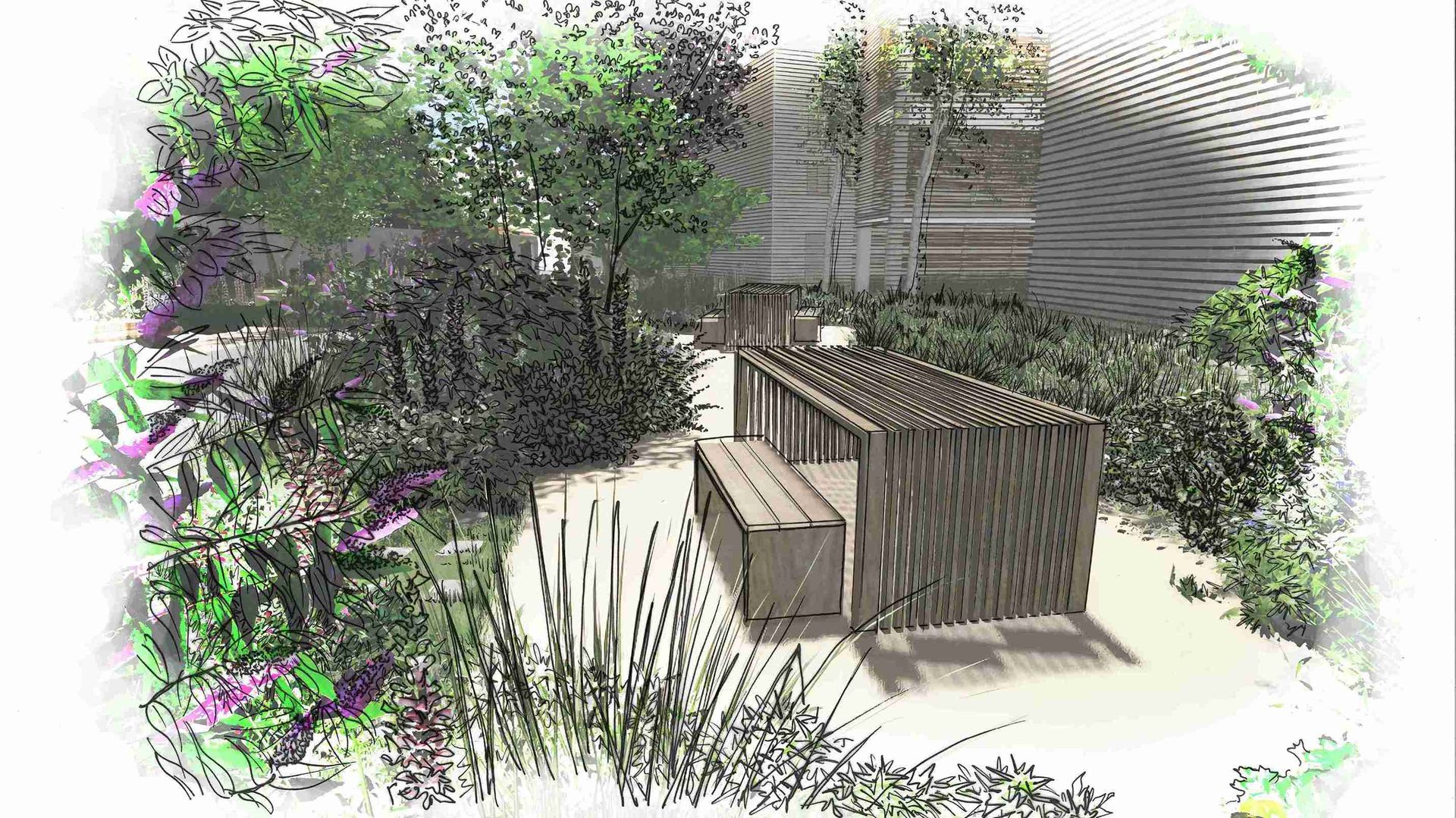 esquisse du projet- MT concepteur paysagiste