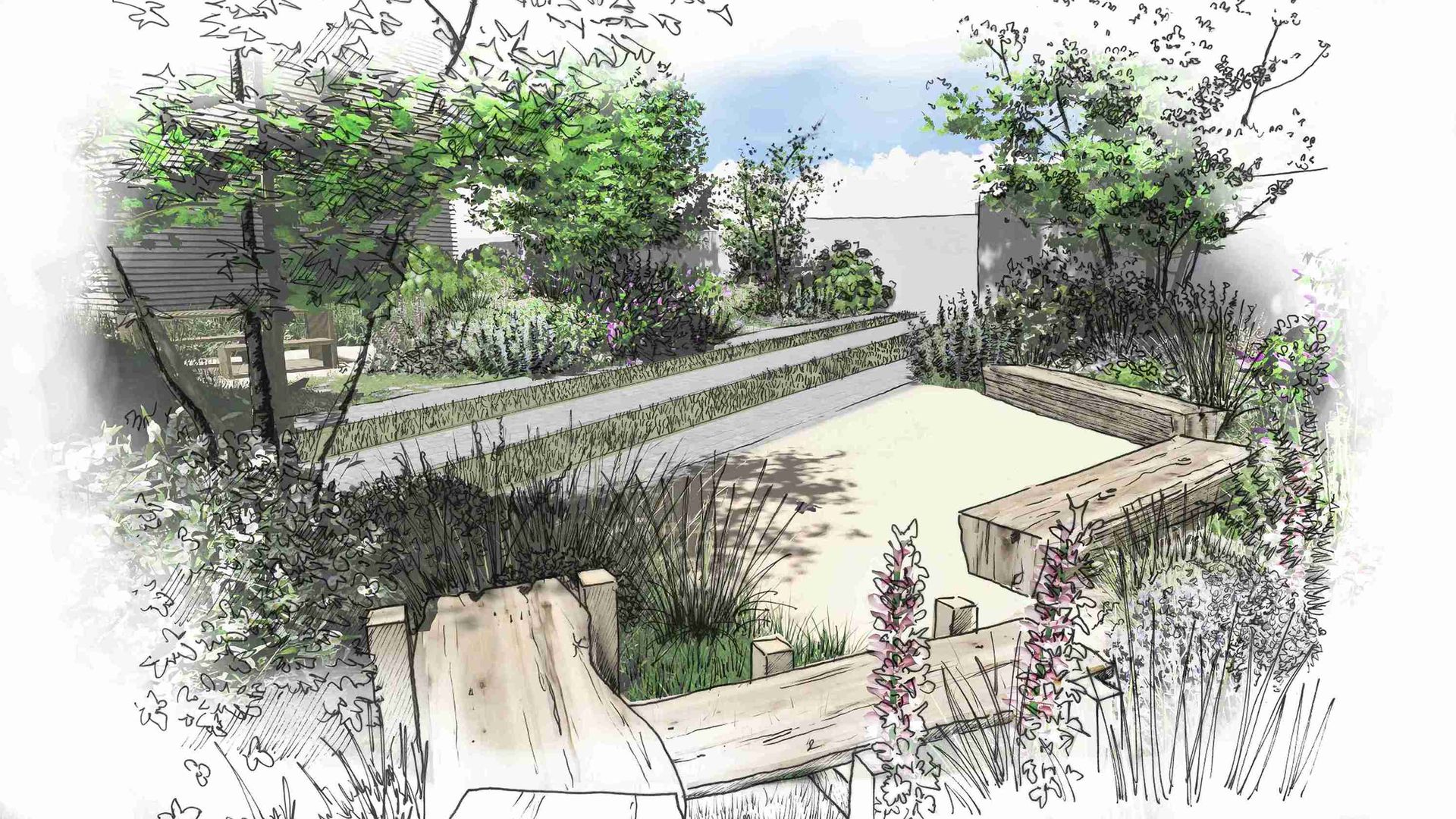 esquisse du projet- MT concepteur paysagiste