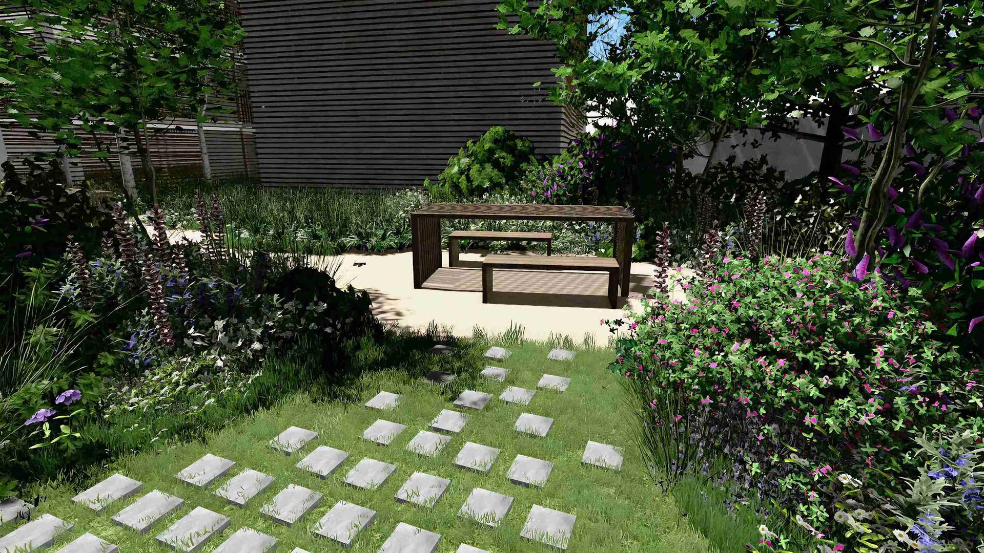 transition en pavage- MT concepteur paysagiste