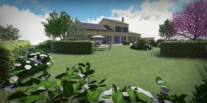 promenade dans le jardin- concepteur paysagiste