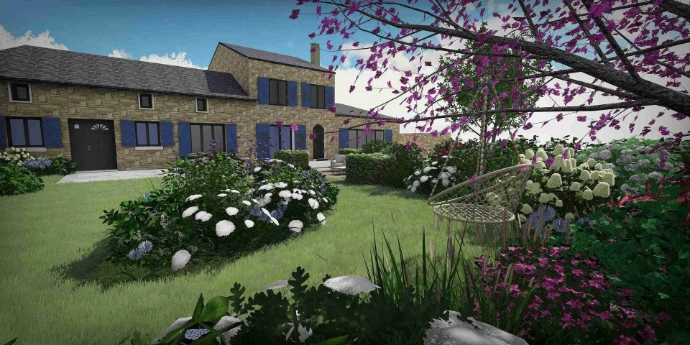 une promenade fleurie- concepteur paysagiste