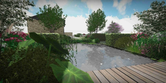 terrasse bois au bord de l'eau- concepteur paysagiste