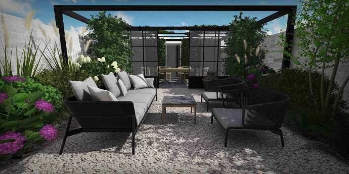 un patio revitalisé - salon de jardin- MT concepteur paysagiste