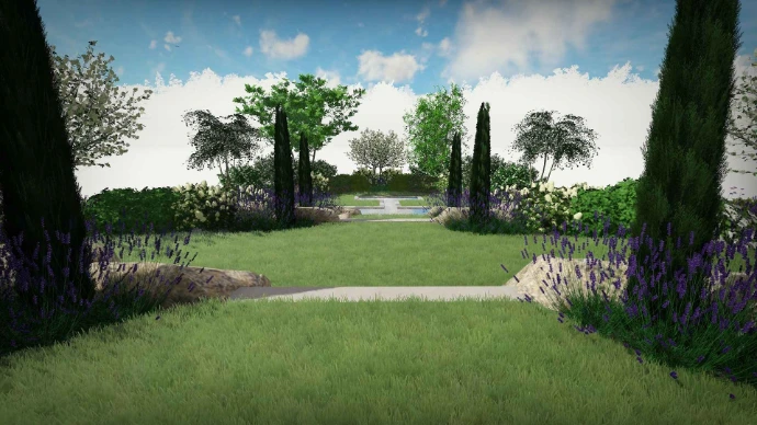 création d'un jardin en plateaux- MT concepteur paysagiste