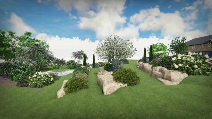 création d'un jardin en plateaux- MT concepteur paysagiste