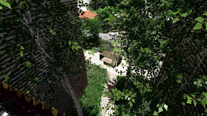 perspective en contre-plongée- MT concepteur paysagiste