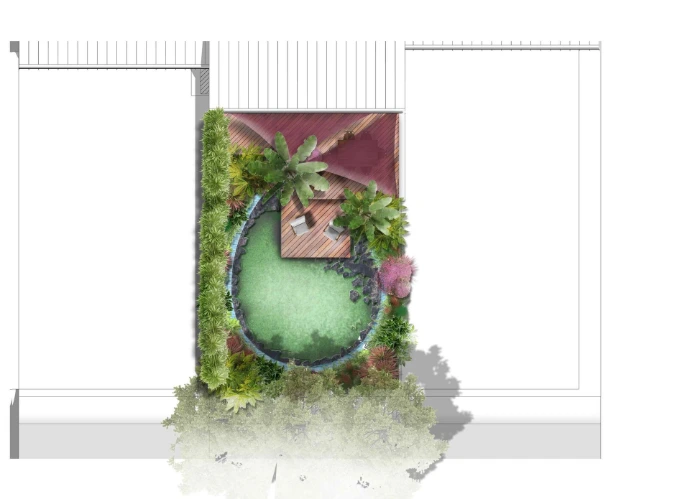 plan de masse projet tropical- MT concepteur paysagiste