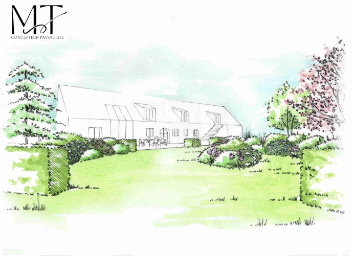esquisse couleurs- jardin de la contemplation- MT concepteur paysagiste