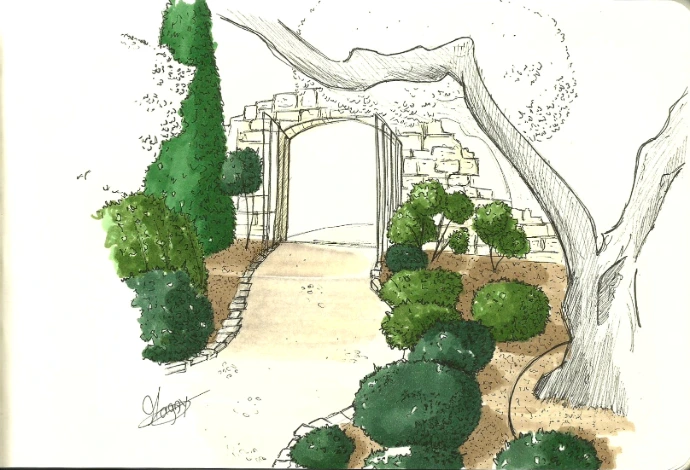 dessin aux feutres à alcool- MT concepteur paysagiste