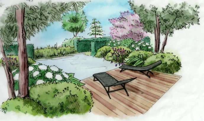 illustration dessins paysagers - MT concepteur paysagiste